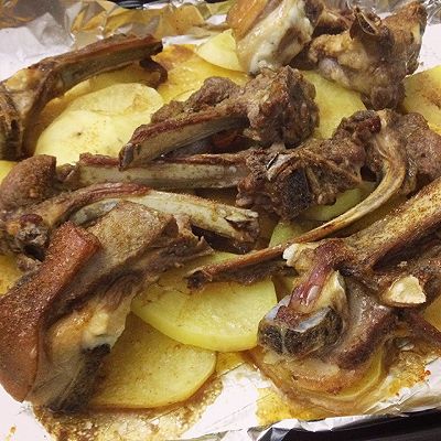 超好吃的土豆烤羊排