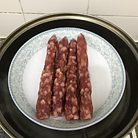 芹菜蒜苗炒腊肠的做法图解1