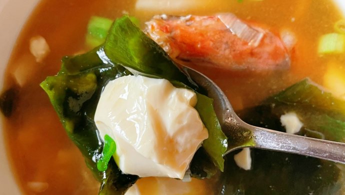 鲜虾豆腐味增汤，健康味增一下！