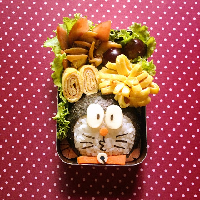 哆啦A梦日式便当儿童佐食野餐便当的做法