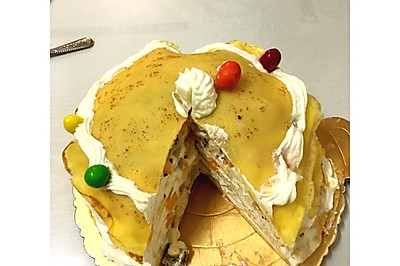 芒果火龙果千层蛋糕