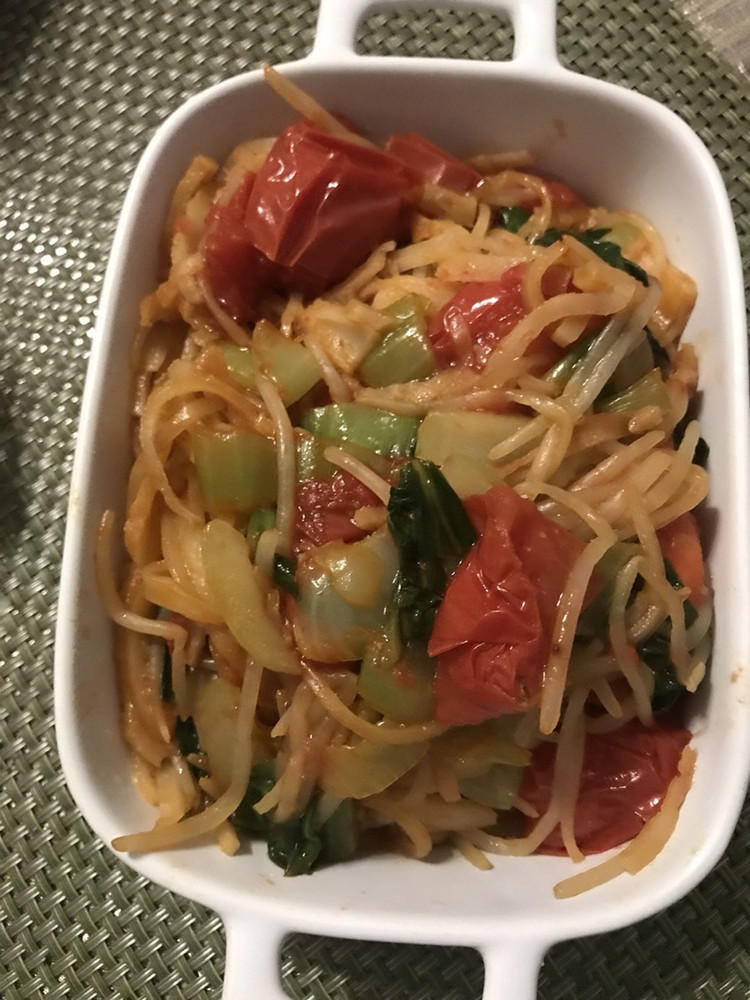 素菜炒饼的做法