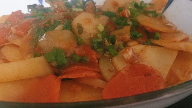 干锅土豆片|自制美食|一人吃食的做法