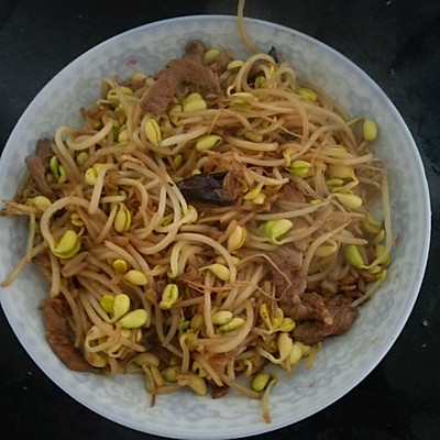 豆芽炒肉