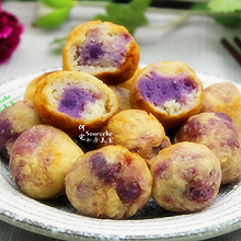 土豆紫薯丸子