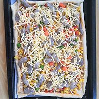 鲜虾蔬菜披萨(自制饼底)的做法图解5