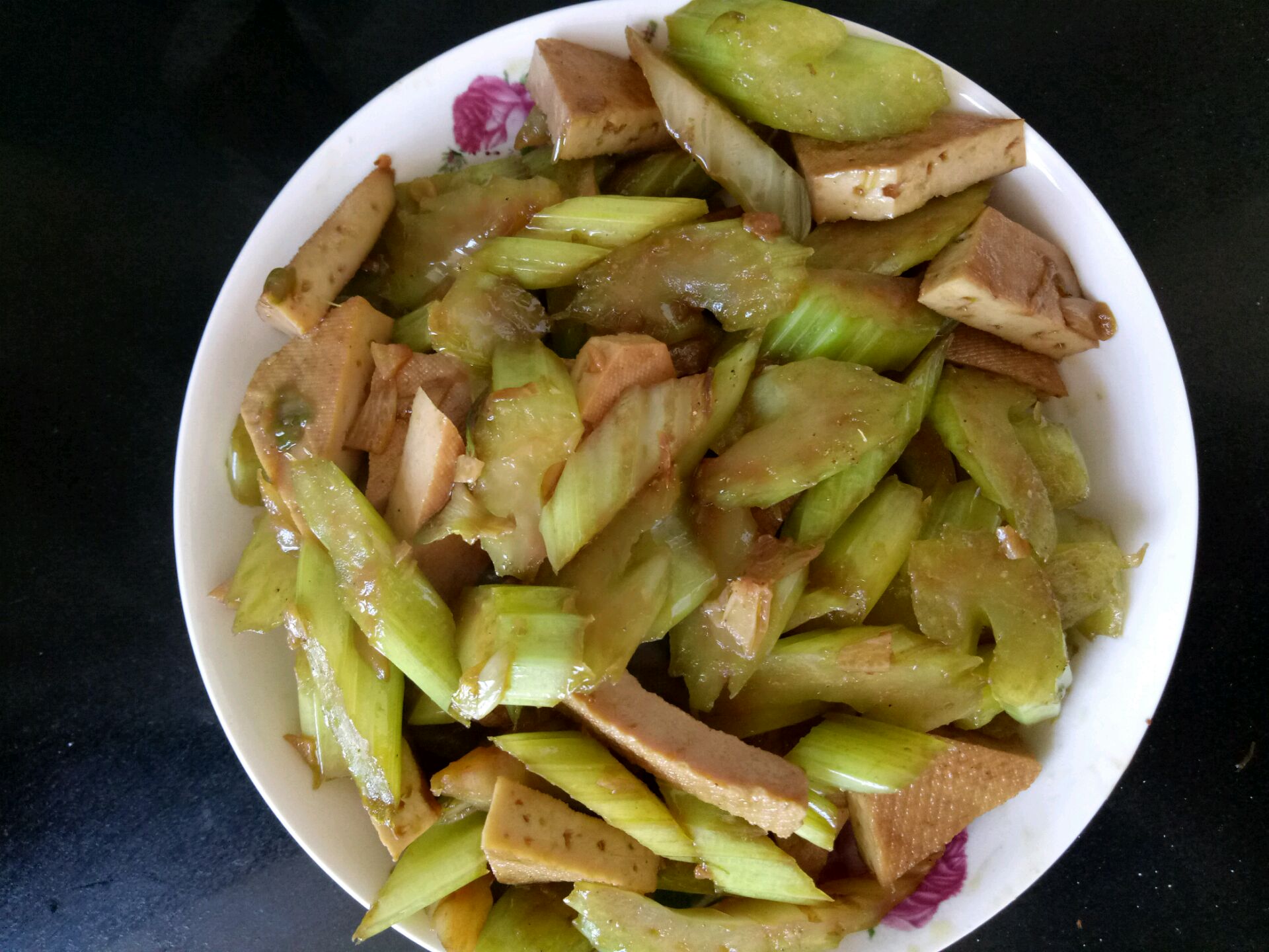 Stir fried dried celery