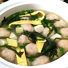 金玉翡翠虾滑汤