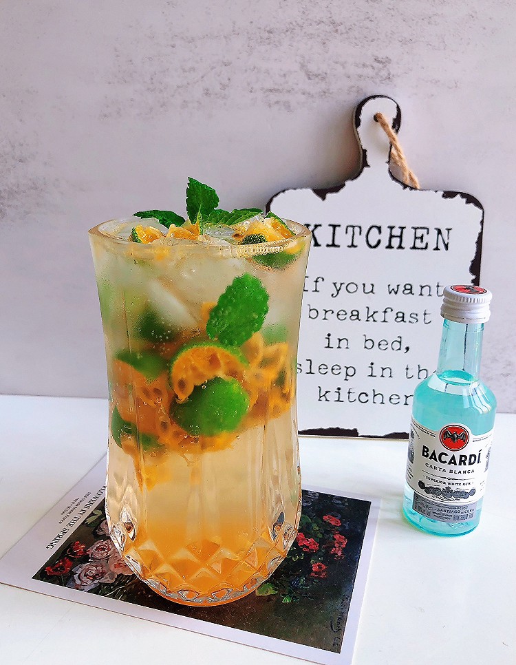 夏日特调Mojito-百香果莫吉托的做法