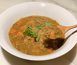 温暖的扁豆汤（素）的做法