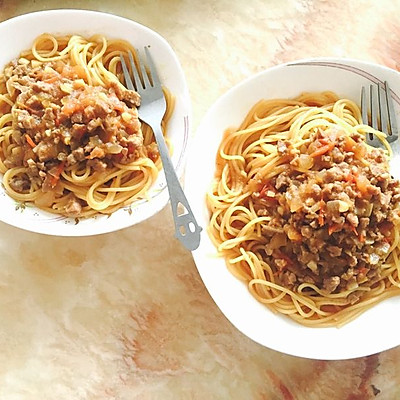 肉沫意大利面