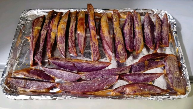 烤紫薯条（超级无敌好次！）的做法