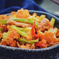 #爽口凉菜，开胃一夏！#肉煸花菜的做法图解11