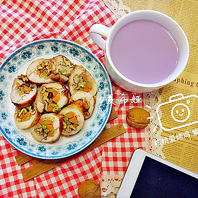 核桃爱烤鸡&紫薯豆浆