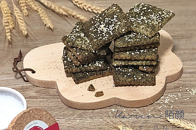 盐之花咸香芝麻海苔饼 宅们最爱