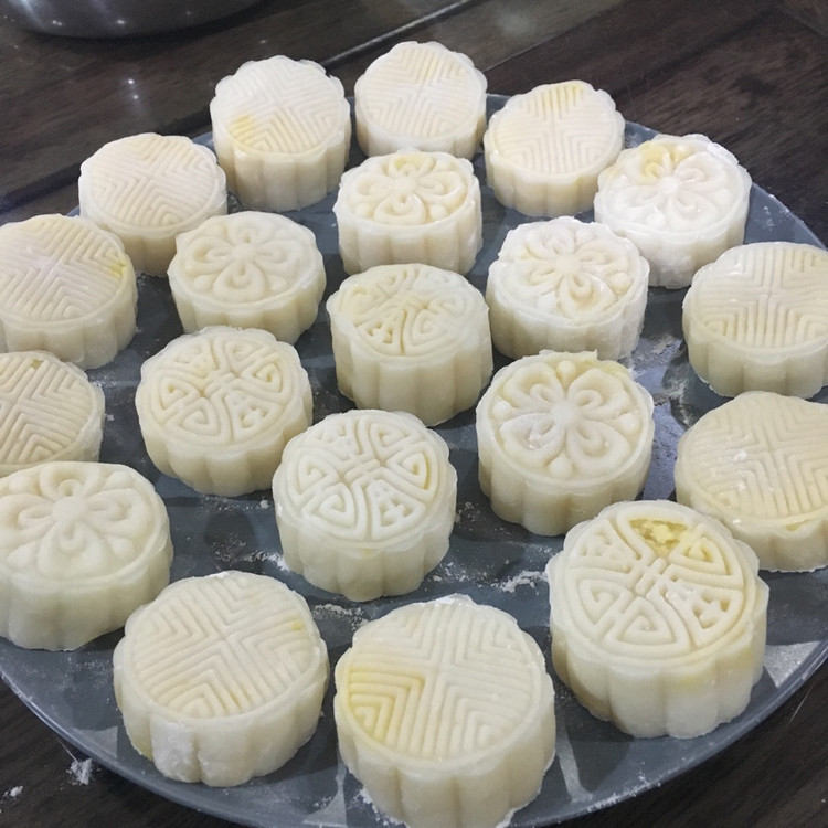 绿豆馅冰包月(低糖低油)的做法