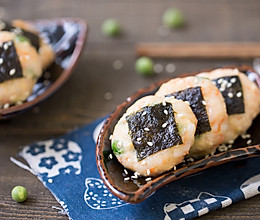 海苔豌豆虾饼的做法