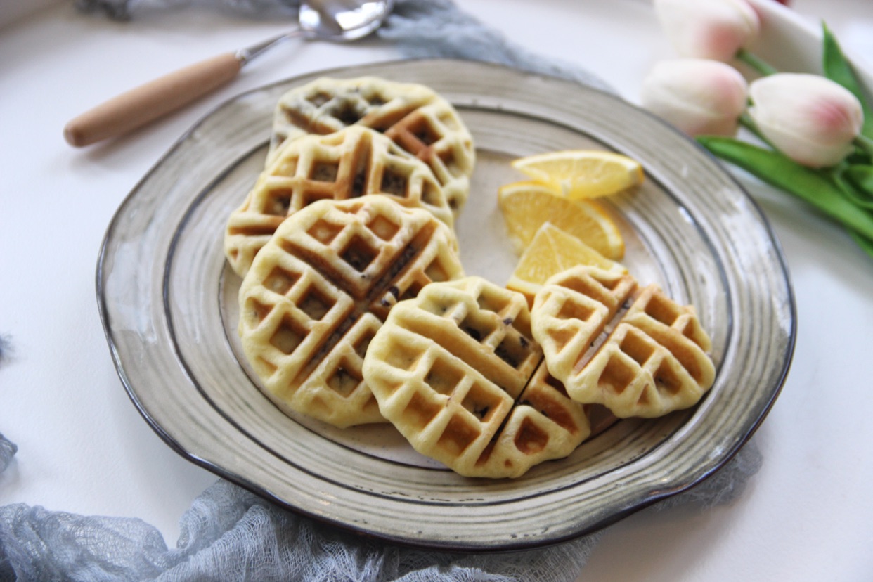 Purple rice waffle