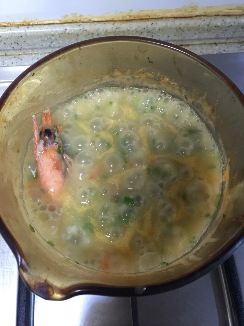 海鲜猪肉蔬菜粥的做法图解2