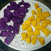紫薯南瓜发糕#ErgoChef原汁机食谱#的做法图解1
