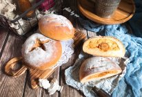 小麦胚芽肉松蛋黄软欧（波兰种）营养早餐面包的做法