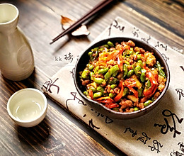家常菜-辣椒毛豆炒肉沫的做法