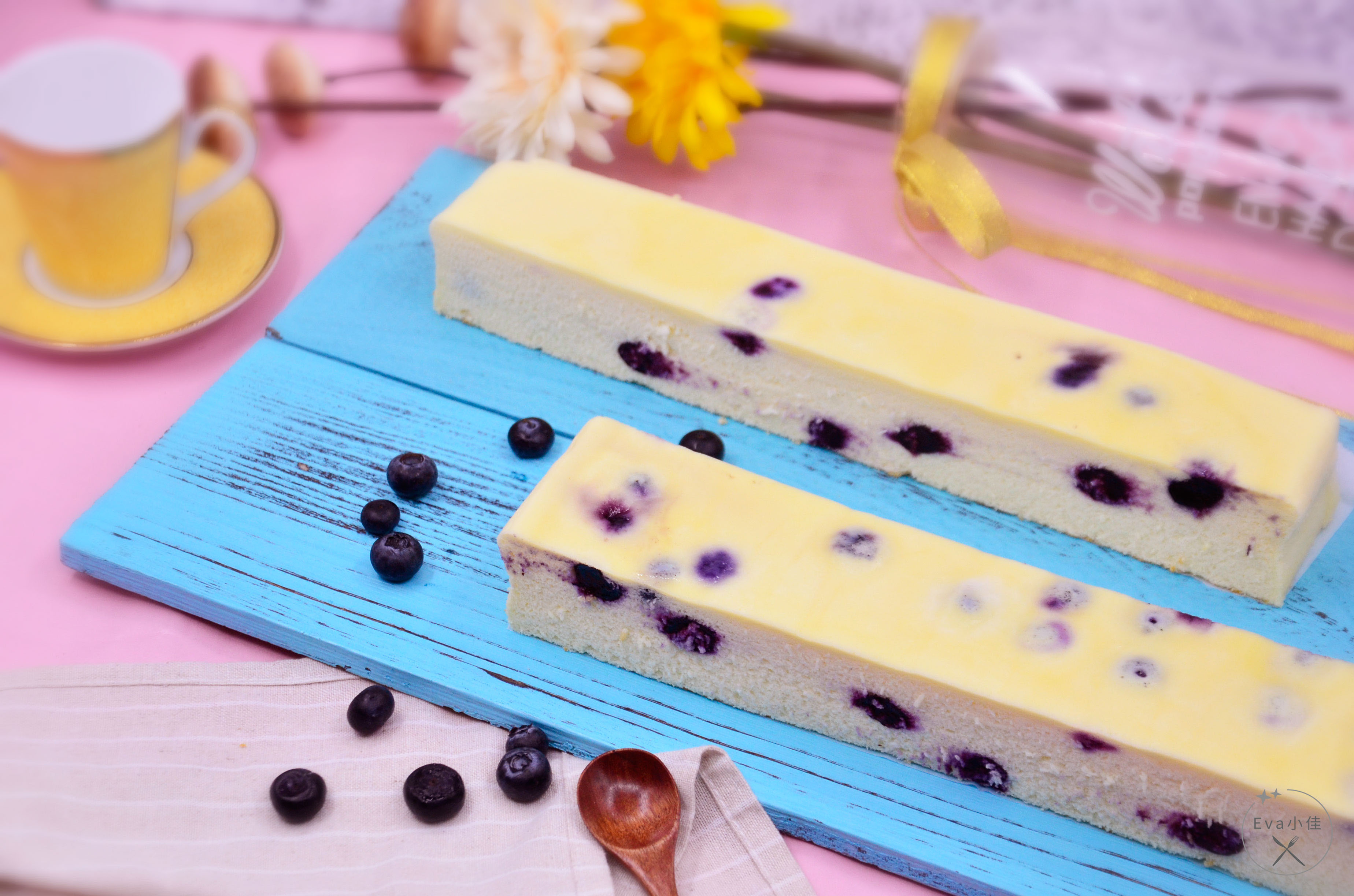 蓝莓酸奶蛋糕 | 低卡甜品～ - 哔哩哔哩