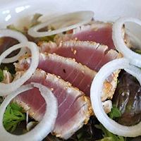 Salad Tataki  鲑鱼沙拉的做法图解6