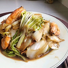 白菜炒虾