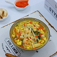 鲜虾菌菇汤面（辅食）的做法图解13