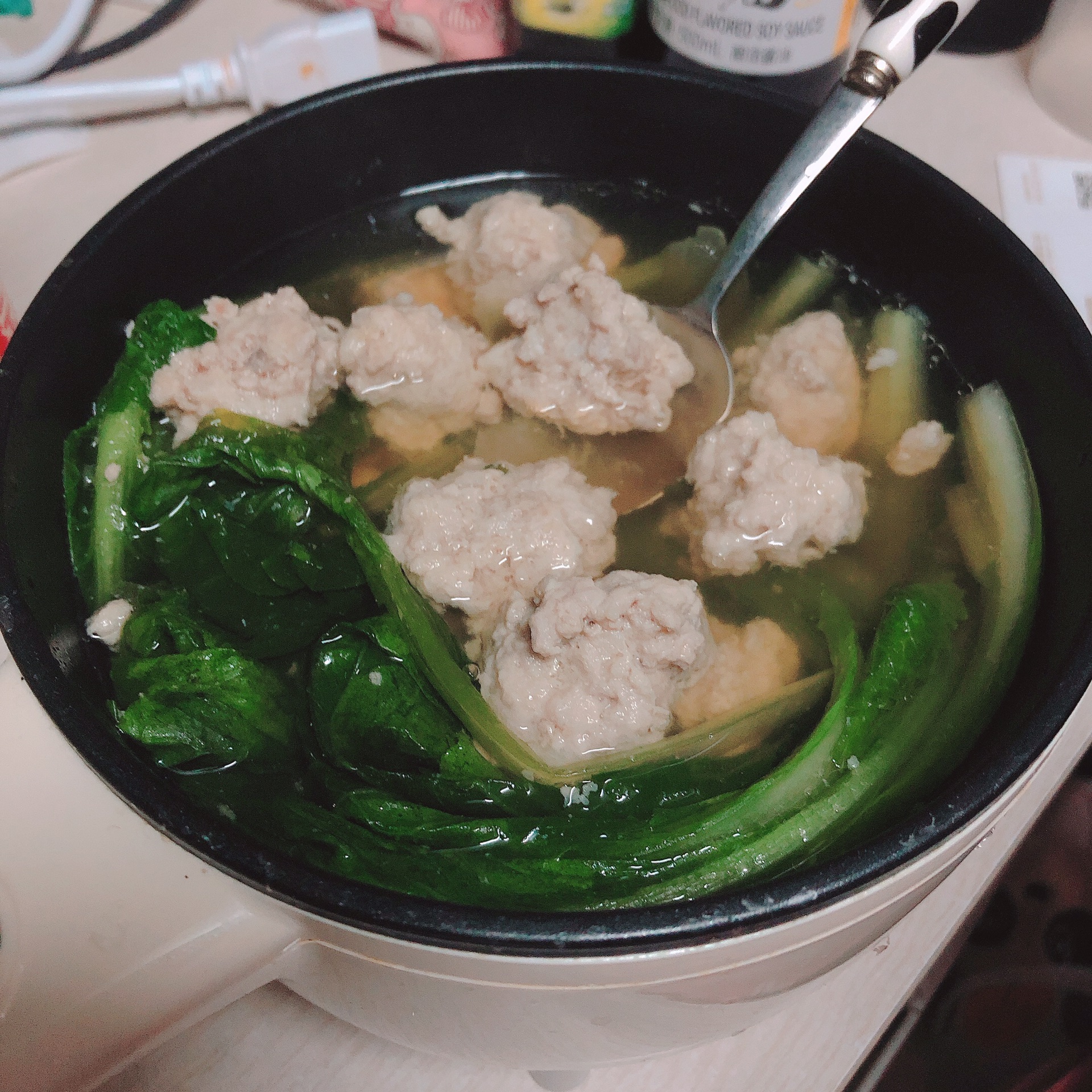 小白菜丸子湯怎麼做_小白菜丸子湯的做法_豆果美食