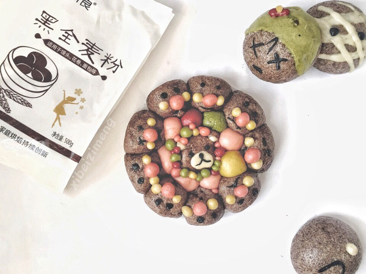 小熊豆沙馒头的做法