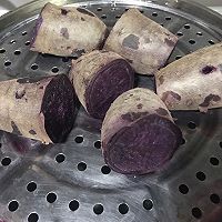 紫薯开花馒头（一次发酵）的做法图解1