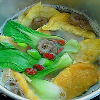 家常版~海参蛋饺青菜汤的做法图解8