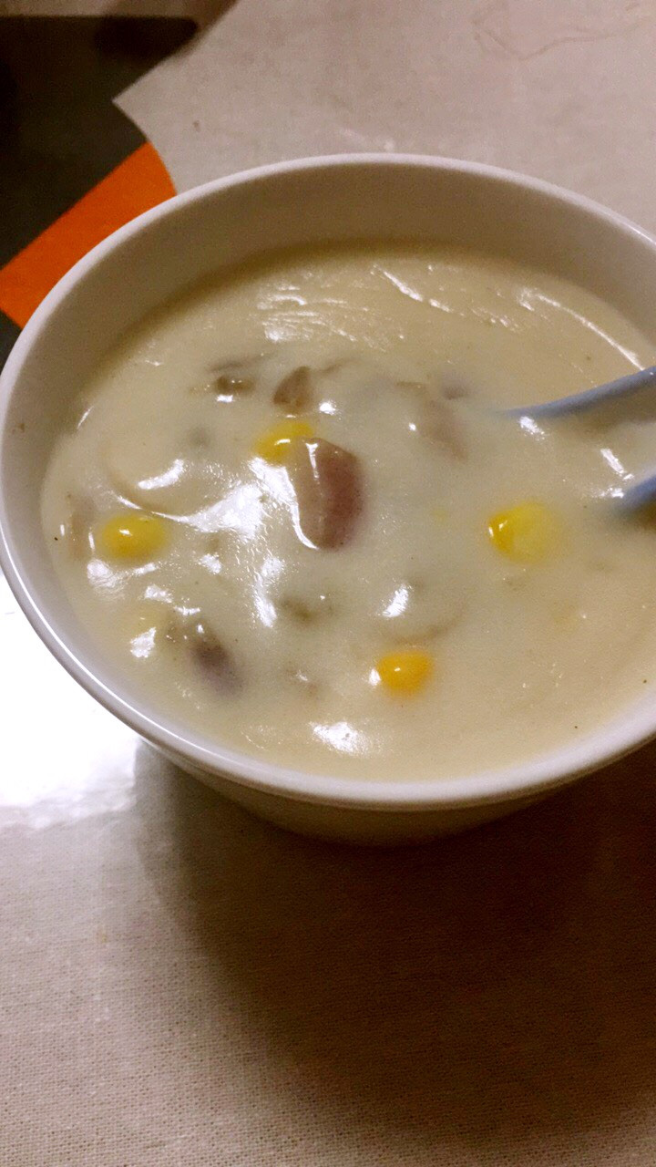 玉米蘑菇浓汤的做法