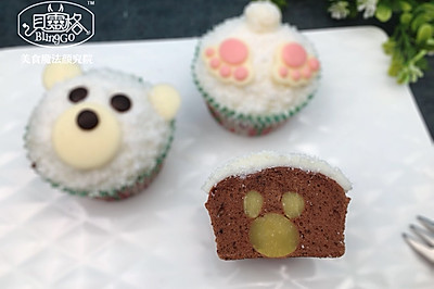 【美食魔法】北极熊惊喜杯子蛋糕
