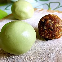 咸蛋黄海苔肉松青团的做法图解4