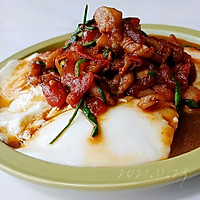 葱肉茄汁盖豆腐的做法图解8