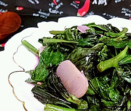 炒观音菜紫背天葵-每天250g以上深色蔬菜-蜜桃爱营养师私厨的做法
