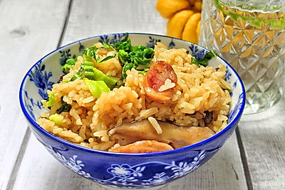 腊肠芥菜饭