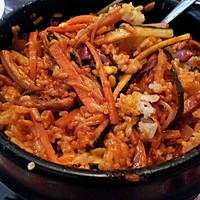 韩国石锅拌饭（韩国带回来的原产国辣椒酱和泡菜）的做法图解5