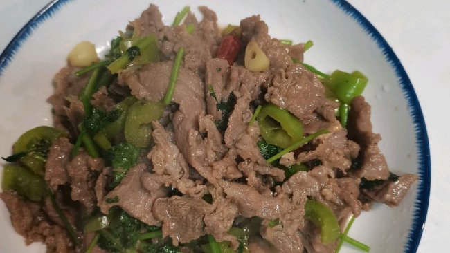 小炒香菜牛肉的做法