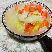 蟹柳白菜汤的做法图解8