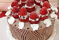 圣诞节树根草莓蛋糕的做法