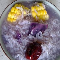 紫薯大米红枣粥的做法图解3