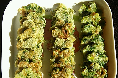 芹菜叶鸡蛋小花饼~宝宝最爱