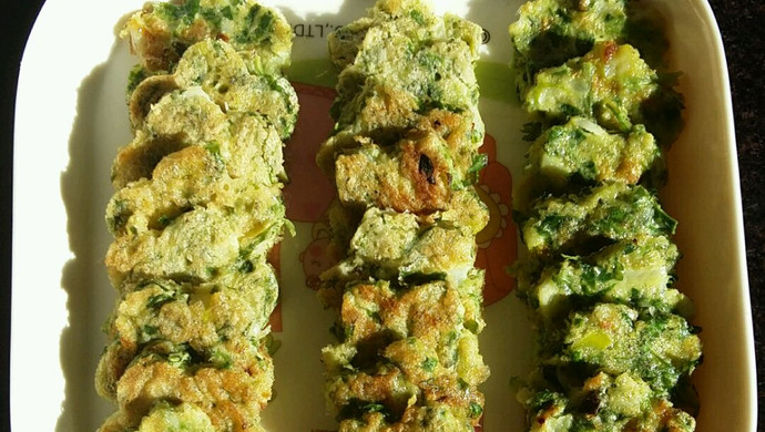 芹菜叶鸡蛋小花饼~宝宝最爱