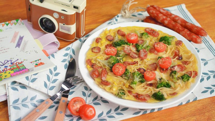 Omelette意大利面欧姆蛋的做法的做法