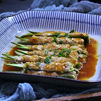 #下饭红烧菜#秋葵酿肉的做法图解12