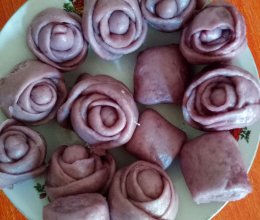 紫薯牛奶玫瑰馒头的做法